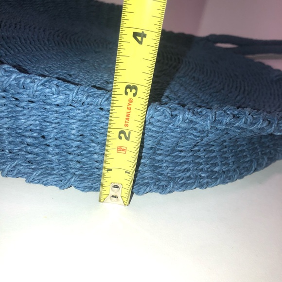 French Connection 15” blue natural fiber bag - WOW - Picture 11 of 11